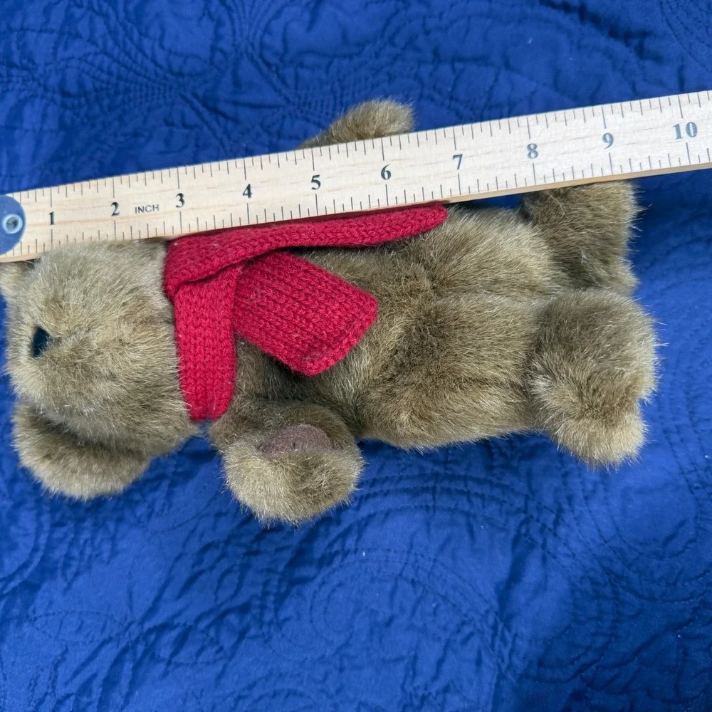 Ralph Lauren Polo Teddy Bear 2001 Vintage Plush Brown Red Scarf 10 Inch